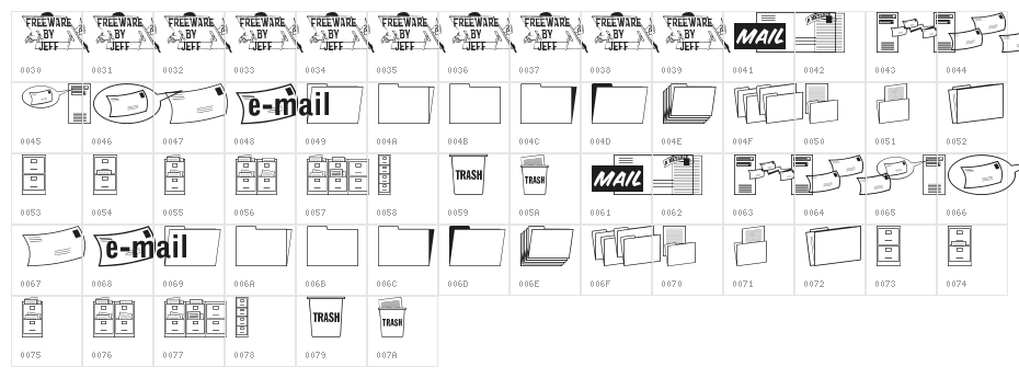 Messages & Memos JL Character Map