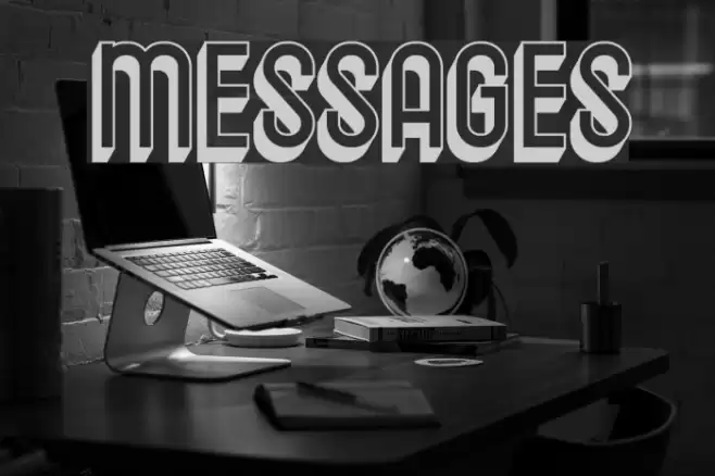 Messages Font examples