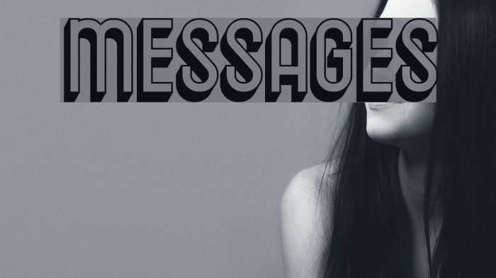 Messages Font examples