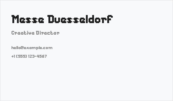 Messe Duesseldorf Business Card