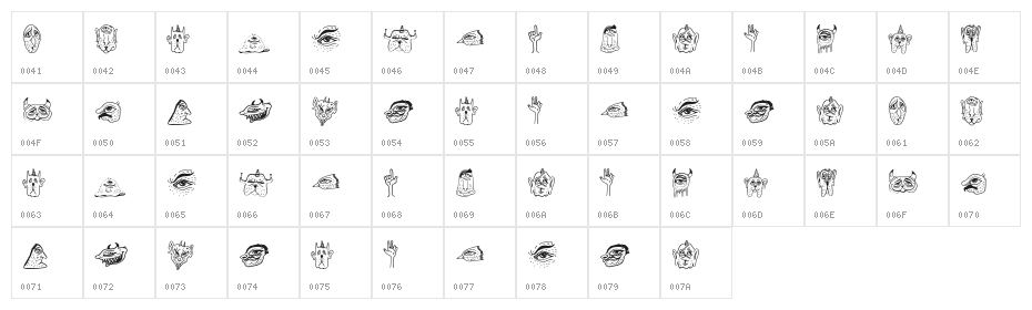 Messe Regular Character Map