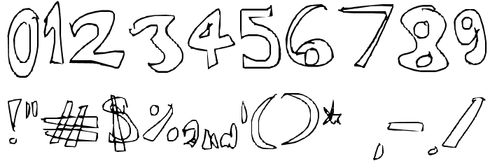 Messed Up Bubble Font OTHER CHARS