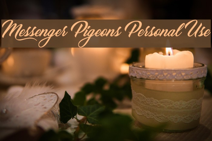Messenger Pigeons Personal Use Font examples