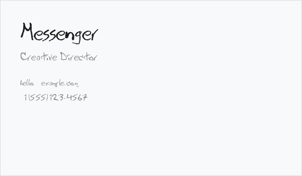 Messenger Business Card