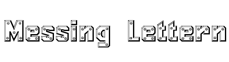 Messing Lettern Font