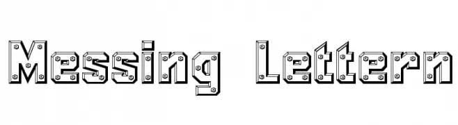 Messing Lettern  नि: शुल्क फ़ॉन्ट्स डाउनलोड