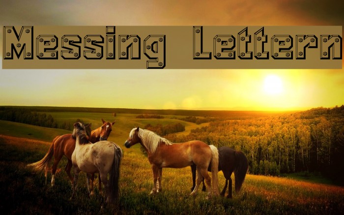 Messing Lettern Font examples