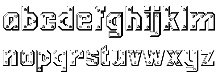 Messing Lettern Font LOWERCASE