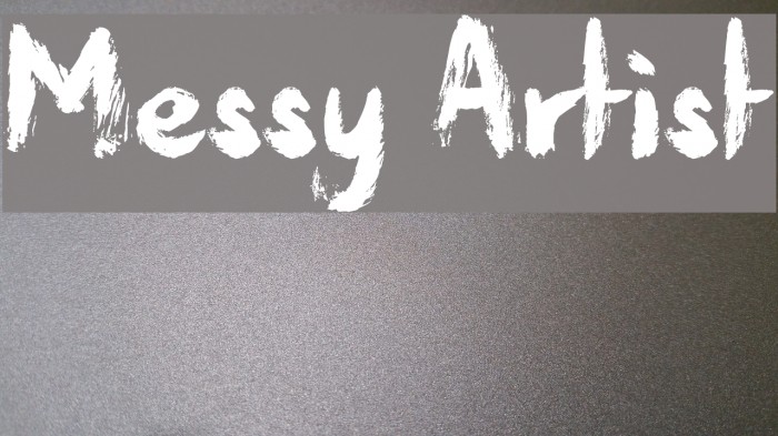 Messy Artist Font examples