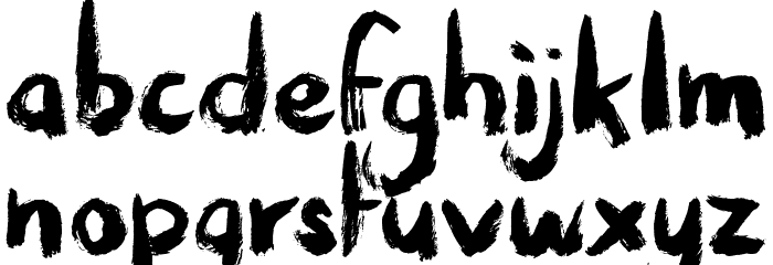 Messy Artist Font LOWERCASE