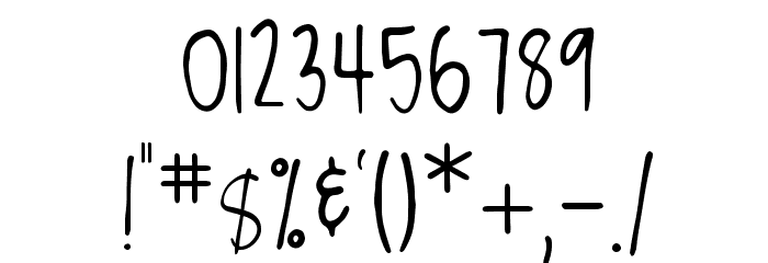 Messy Ink Pen Regular Font OTHER CHARS