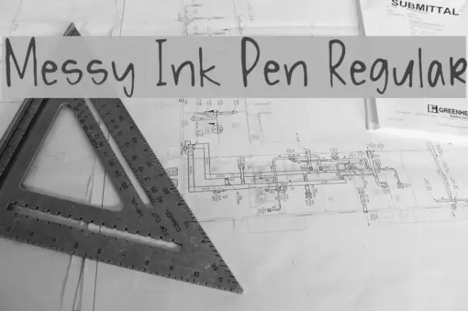 Messy Ink Pen Regular Example 1