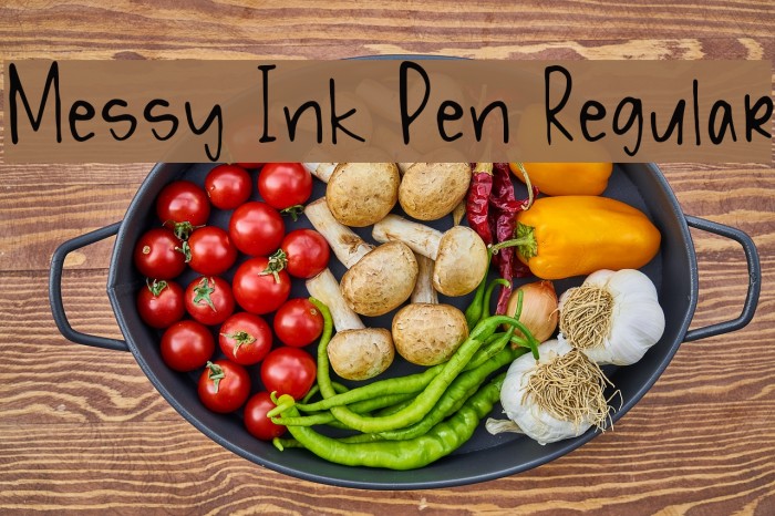 Messy Ink Pen Regular Font examples