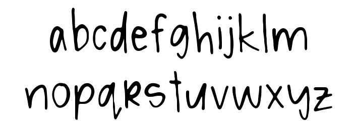 Messy Ink Pen Regular Font LOWERCASE