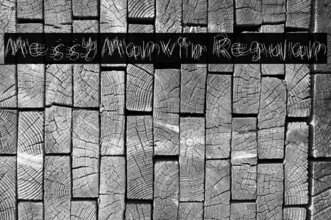 Messy Marvin Regular फ़ॉन्ट examples
