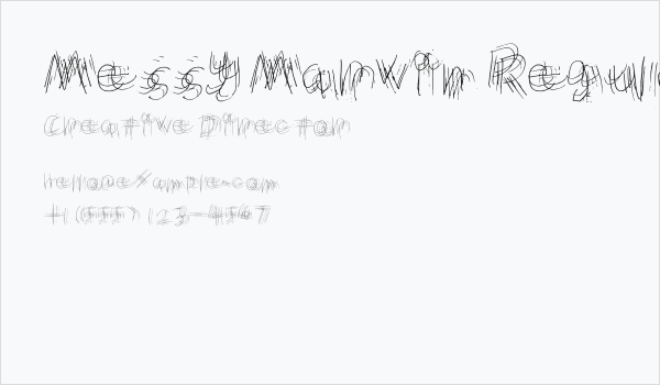 Messy Marvin Regular Business Card