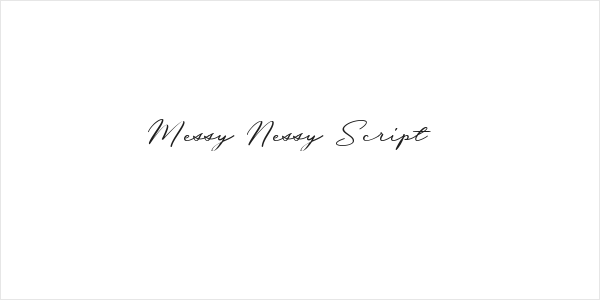 Messy Nessy Script 1 Logo