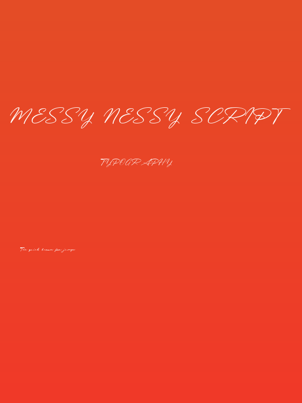 Messy Nessy Script 1 Poster