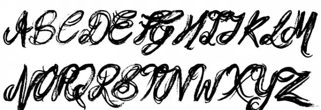 Messy Script Шрифта ВЕРХНИЙ