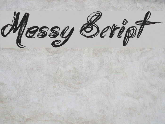 Messy Script Fuentes examples