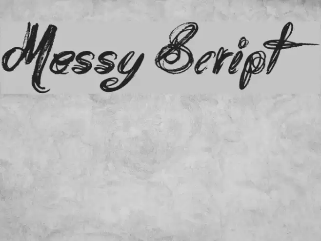 Messy Script Fuentes examples