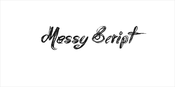 Messy Script Logo