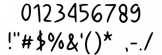 Messy Sketch Regular Font OTHER CHARS