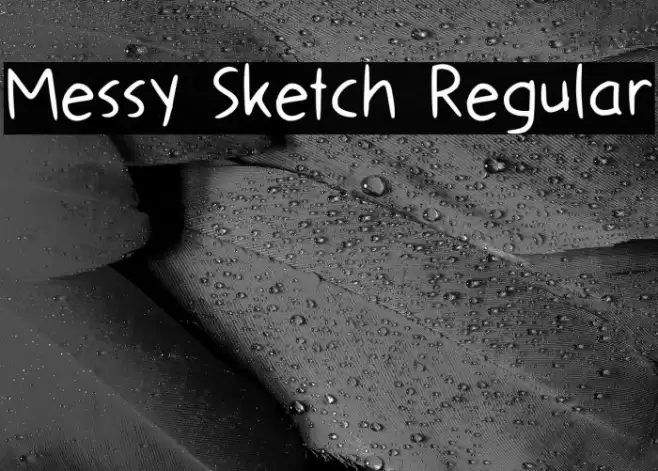 Messy Sketch Regular Font examples