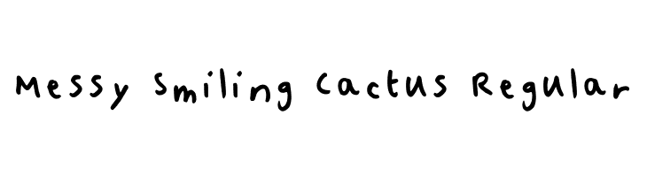Messy Smiling Cactus Regular Font
