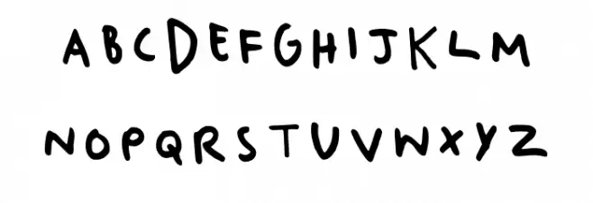 Messy Smiling Cactus Regular Schriftart Groß