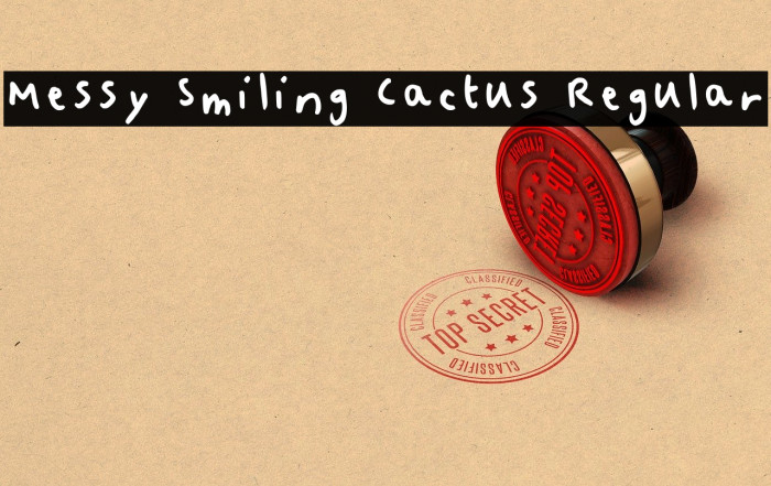 Messy Smiling Cactus Regular Font examples