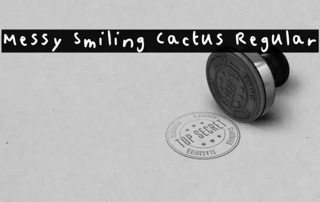 Messy Smiling Cactus Regular Font examples