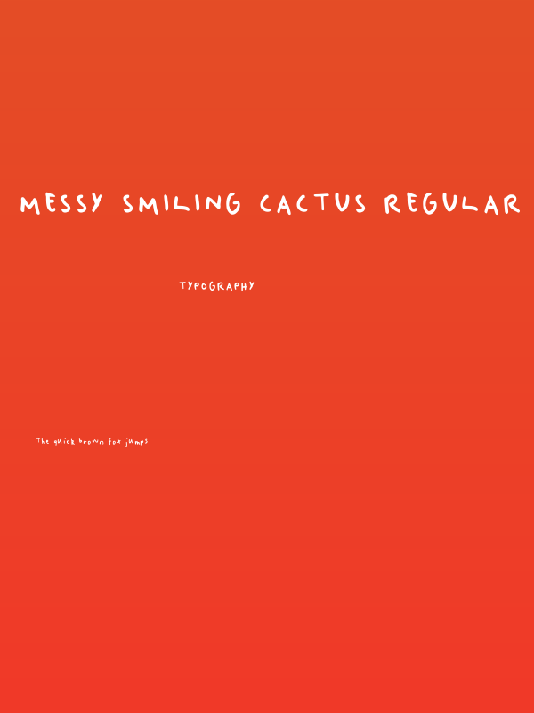 Messy Smiling Cactus Regular Poster