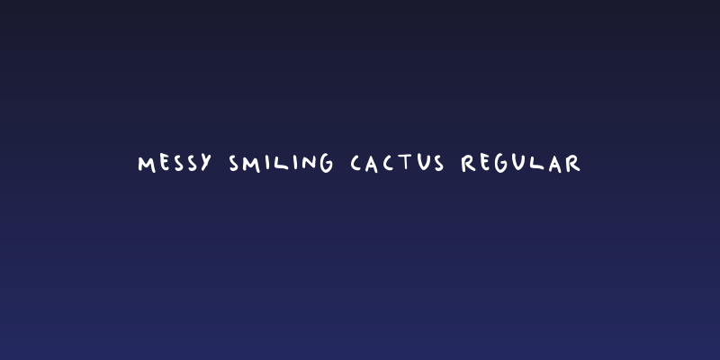 Messy Smiling Cactus Regular Social Header