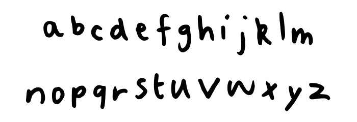 Messy Smiling Cactus Regular Font LOWERCASE