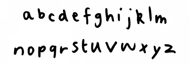 Messy Smiling Cactus Regular Font LOWERCASE