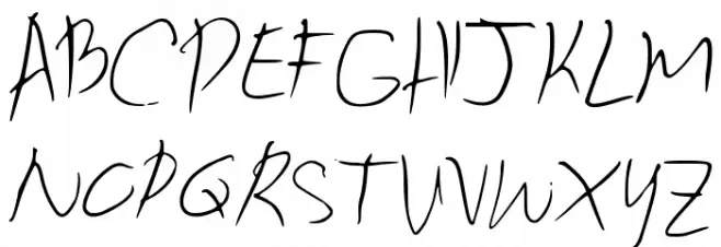 MessyBrush Schriftart Groß