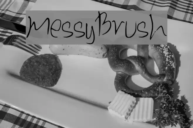 MessyBrush Font examples