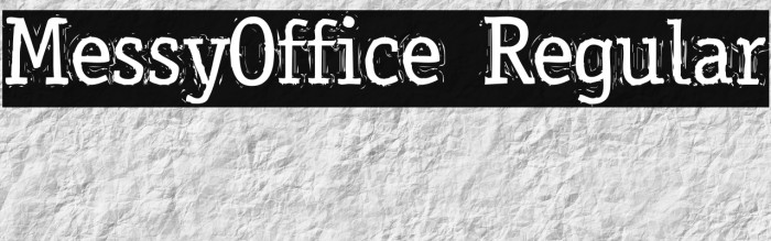 MessyOffice Regular Font examples