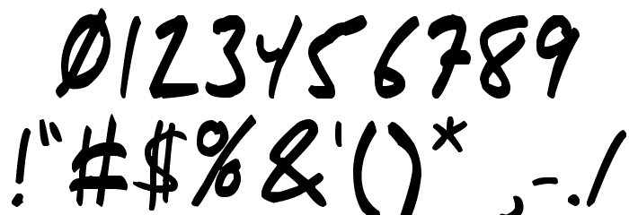 Messy_Ben Font OTHER CHARS