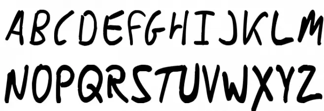 Messy_Ben Font Litere mari