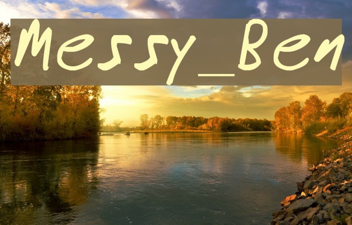 Messy_Ben Font examples