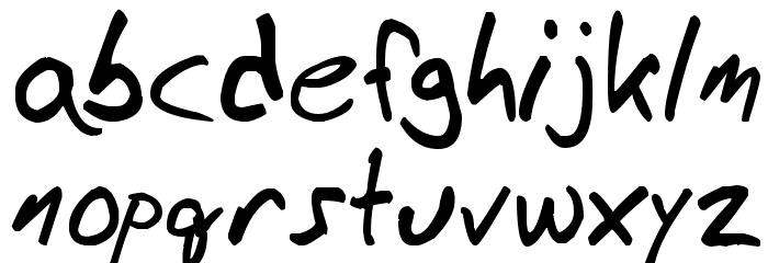 Messy_Ben Font LOWERCASE