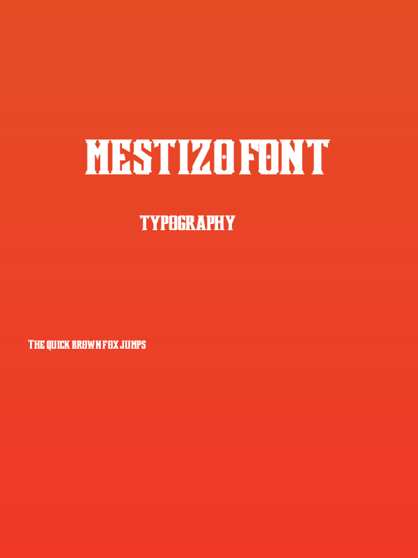 Mestizo Font Poster