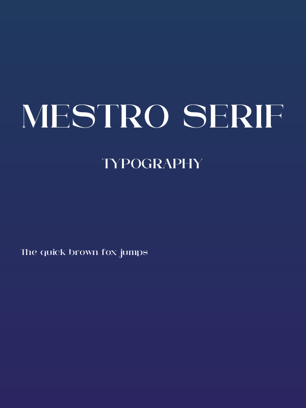 Mestro Serif Poster