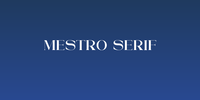 Mestro Serif Social Header