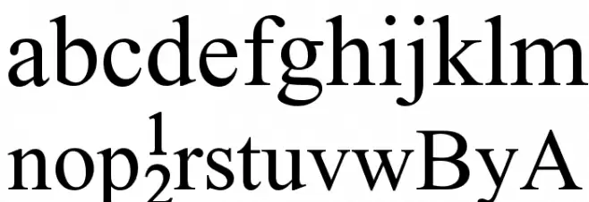 MetDemo Schriftart Kleinbuchstaben