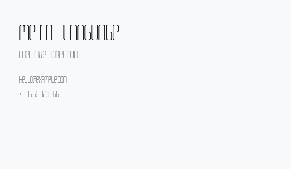 Meta Language Business Card