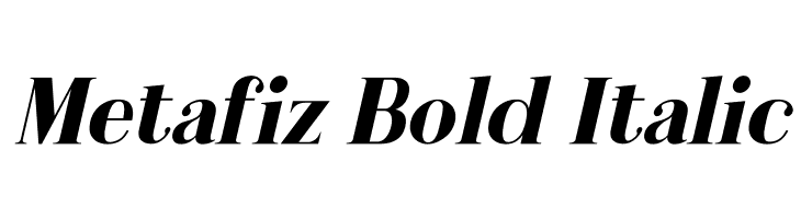 Metafiz Bold Italic  Скачать бесплатные шрифты