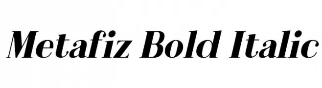 Metafiz Bold Italic  Frei Schriftart Herunterladen